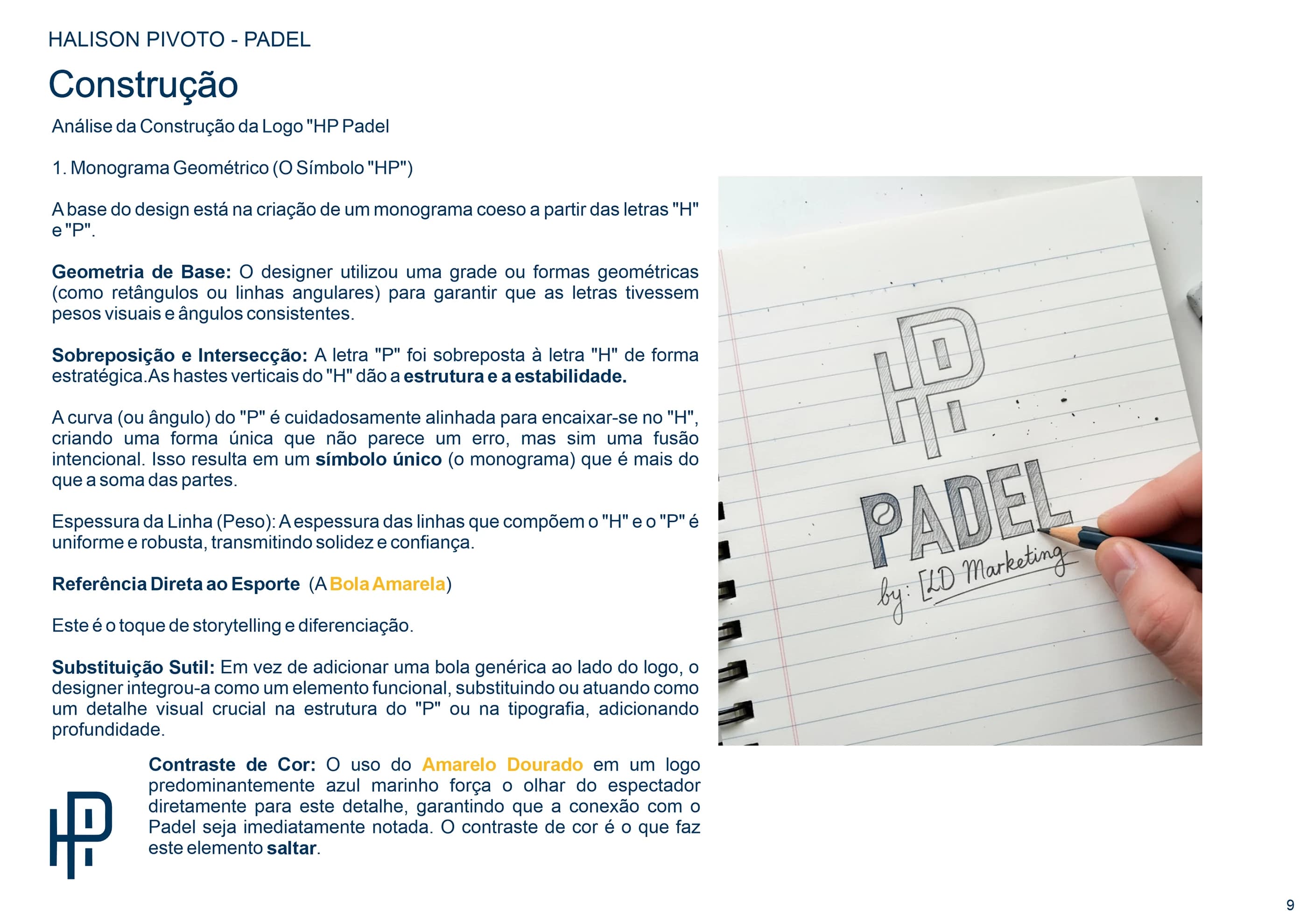 HP Padel, manual da marca, página 9